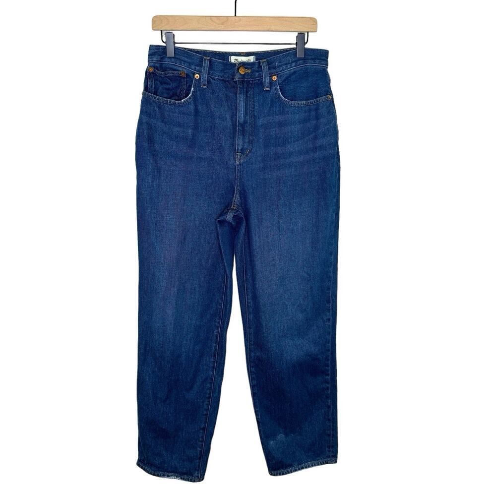 Madewell Womens Baggy Straight High Rise Medium Wash Mom Jeans Size 29 (8) Retro